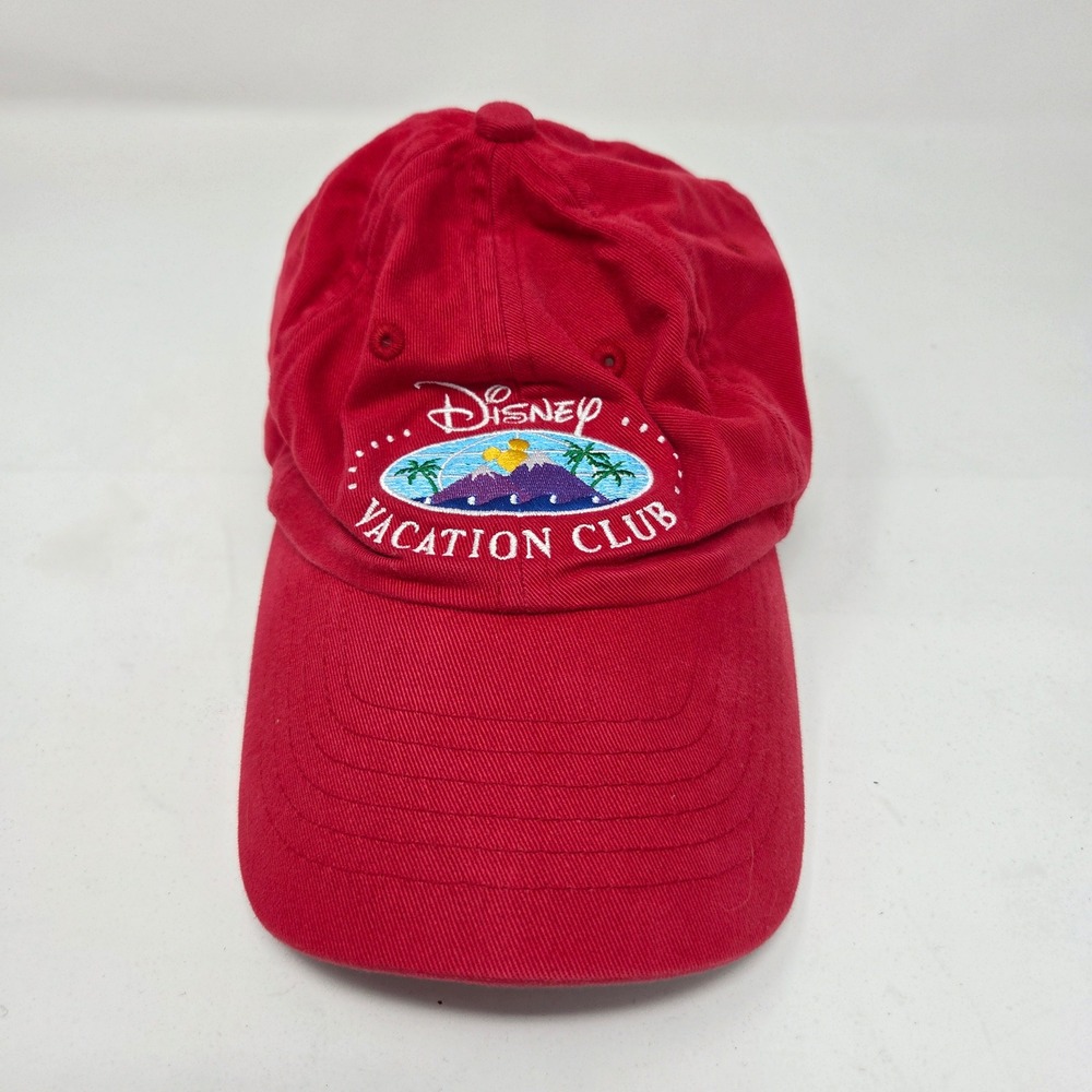 Disney‎ Disney Vacation Club Baseball Cap Hat Unisex 58cm Red Member Strapback